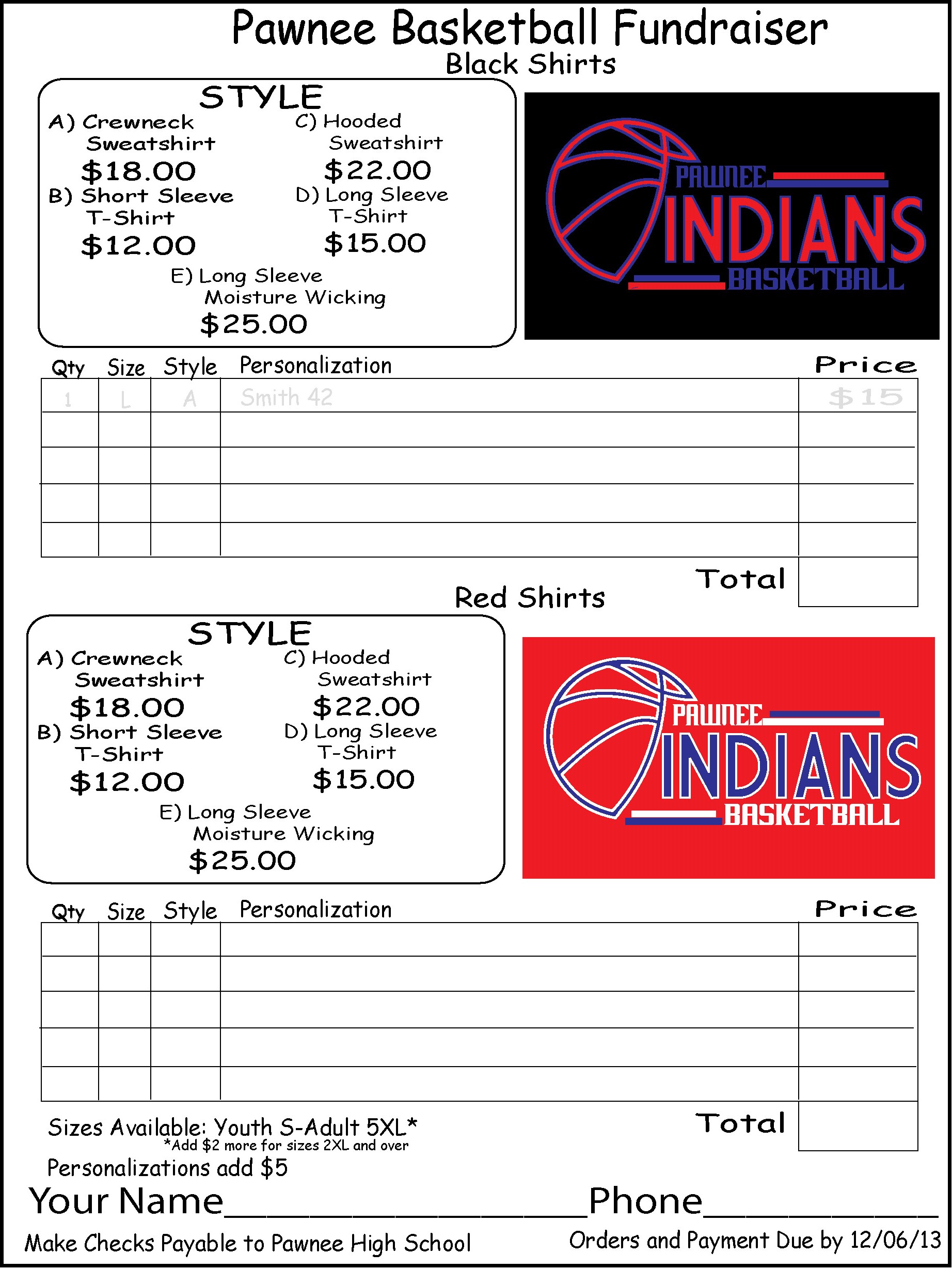 Pawnee CUSD 11 Order Your PHS Basketball Apparel Today!
